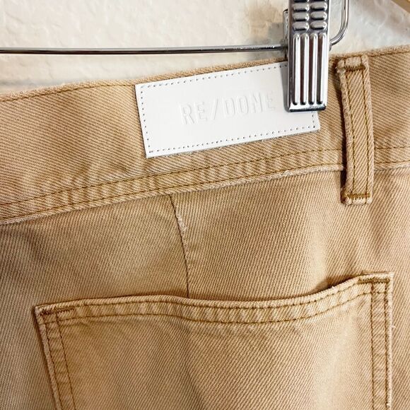 RE/DONE utility cargo jeans khaki Size 26 see measurements Straight Leg - Picture 5 of 11